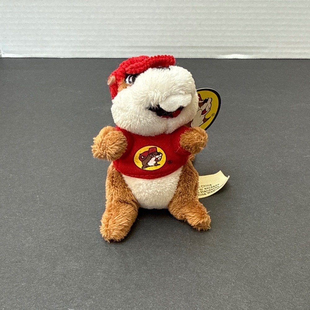 Buc-ee's Beaver Plush Keychain 4 Inch Mascot Stuffed Animal Red Hat Jaag NEW